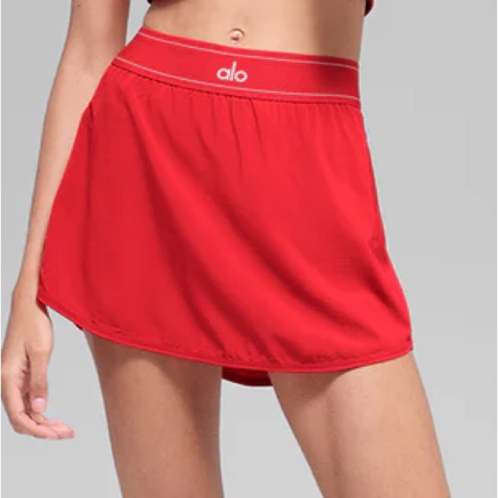 ❤️ALO❤️BRIGHT RED Match Point Skirt - Picture 3 of 7